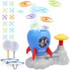 Rocket Launcher Flying Saucer Game – Foot-Powered UFO Disc Launcher Toy Set