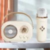 Retro Wireless Karaoke Speaker with Mic | Bluetooth 5.0, 6 Sound Modes